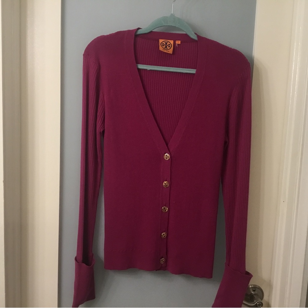 Tory Burch Women's Pink Cardigan Sweater
